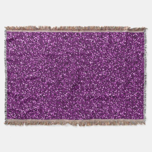 Midnight Paarse Glitter Deken (Voorkant)
