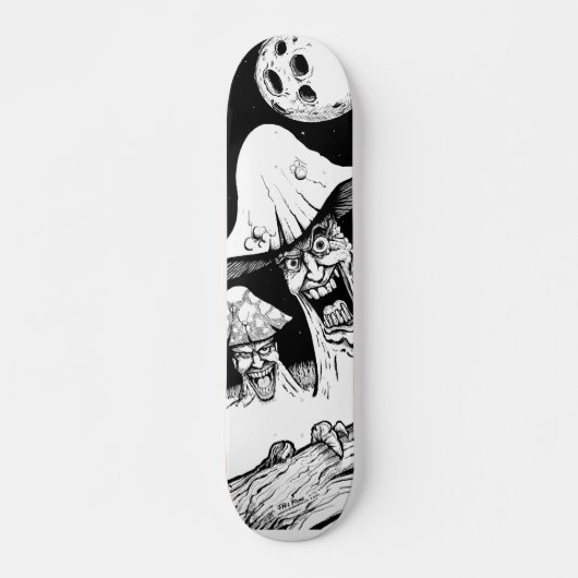 Midnight paddenstoelen skateboard (Voorkant)