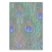 Midnight Peacock Feathers Etching Style Decor Kaart (Achterkant)