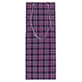 Midnight Plaid Wine Gift Bag Wijn Cadeautas (Achterkant)
