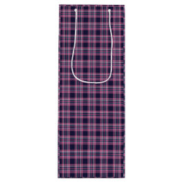 Midnight Plaid Wine Gift Bag Wijn Cadeautas