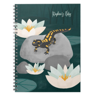 Midnight Pond Fire Salamander personalized  Notitieboek