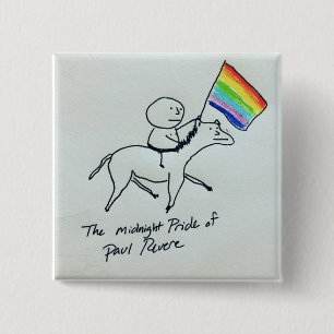 Midnight Pride van Paul Revere Vierkante Button 5,1 Cm