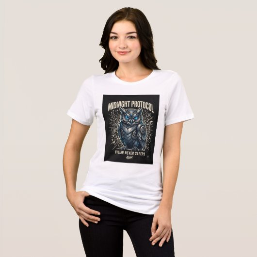 Midnight Protocol Uil T-Shirt (Voorkant volledig)