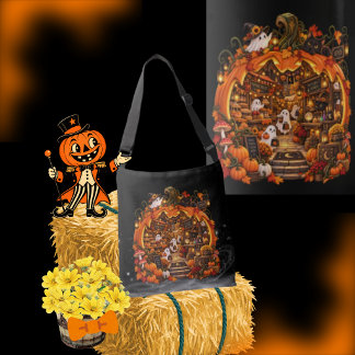Midnight Pumpkin Markt | Magische Geesten & Herfst Crossbody Tas