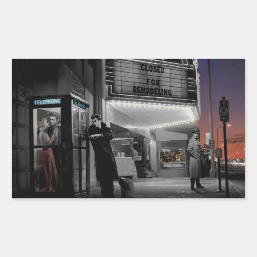 Midnight Rechthoekige Sticker (Voorkant)