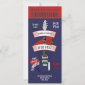 Midnight Riot Rock ’n’ Roll Wedding Ticket Kaart (Voorkant)
