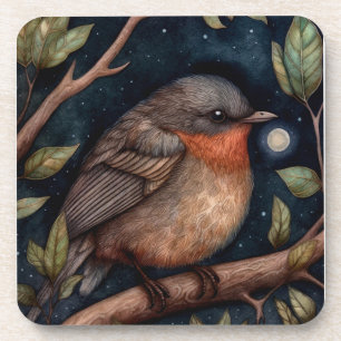 Midnight Robin Hard Plastic Onderzetter