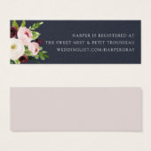 Midnight Romance Bridal Registry Insert Cards (Devant & derrière)