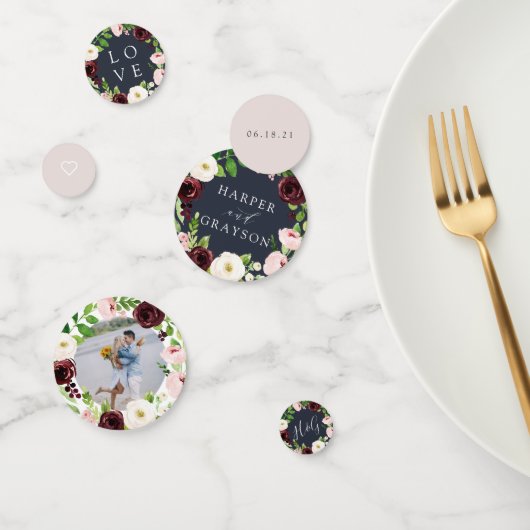 Midnight Romance gepersonaliseerde bruiloft Confetti (Groep)