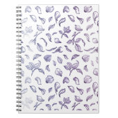 Midnight Rose Petals: Modern Line Art Notebook Notitieboek (Voorkant)