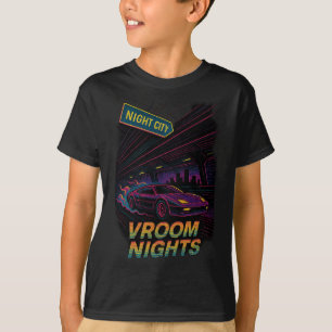 Midnight Run - Neon Retro City Drive voor gevorder T-shirt