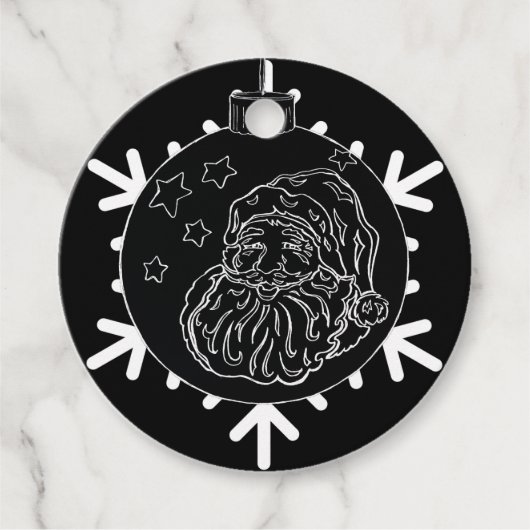 Midnight Santa Bedankjes Labels (Voorkant)