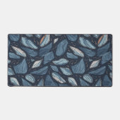 Midnight Sapphire Leaf Mosaic Bureaumat (Voorkant)