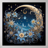 Midnight Serenity: een hemelse bloei Poster (Voorkant)