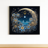 Midnight Serenity: een hemelse bloei Poster