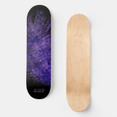 *~* Midnight Sky Boho Kosmische Veer Paarse Skateboard (Voorkant)
