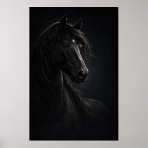 Midnight Sky   Horse Art   Affiche