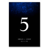 Midnight Sky & Shining Stars Galaxy Bruiloft Kaart (Achterkant)