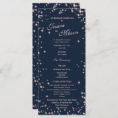 Midnight Sky Twinkle Navy blauw en roze Programma (Voorkant / Achterkant)