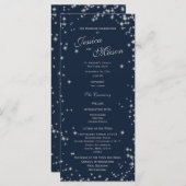 Midnight Sky Twinkle Navy blauw en zilver Programma (Voorkant / Achterkant)