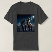 Midnight Smoking Cats Meme Art Funny Mood T-Shirts (Design voorkant)