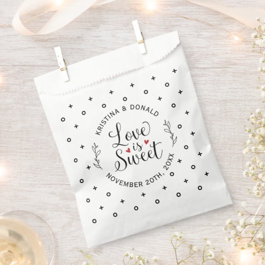 Midnight Snack Elegant Wedding Favor Bag Bedankzakje (Geknipt)