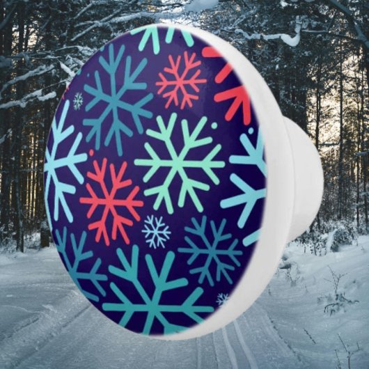 Midnight Snowfall keramische knop