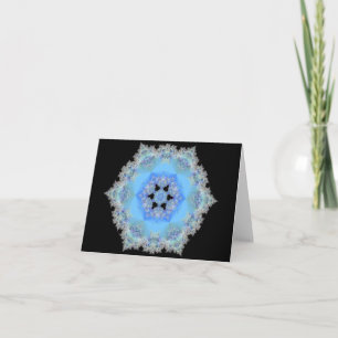 Midnight Snowflake-Kaart Feestdagen Kaart