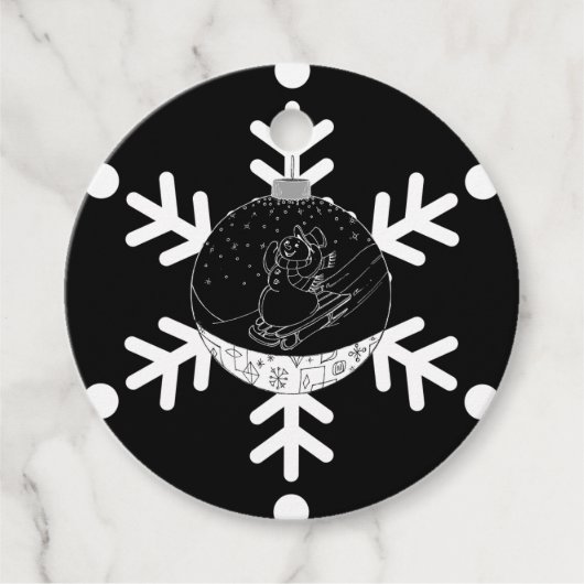 Midnight Snowman Bedankjes Labels (Voorkant)