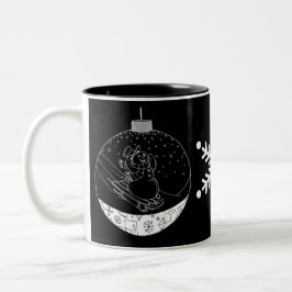 Midnight Snowman Tweekleurige Koffiemok