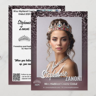Midnight Sparkle-verkiezing handtekeningkaart QR Kaart