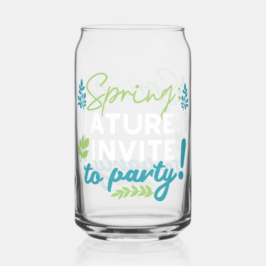 Midnight Spring Revelry 'Natuur nodigt uit om te f Blikvorm Glas (Voorkant)