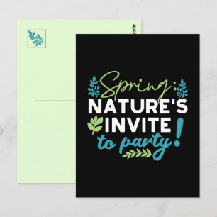 Midnight Spring Revelry 'Natuur nodigt uit om te f Briefkaart