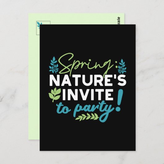 Midnight Spring Revelry 'Natuur nodigt uit om te f Briefkaart (Voorkant / Achterkant)