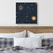 Midnight Stardust Canvas Afdruk (Insitu (Slaapkamer))