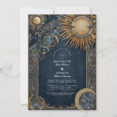 Midnight Sun Celestial Wedding Kaart (Voorkant)