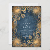 Midnight Sun Celestial Wedding Save The Date (Voorkant)