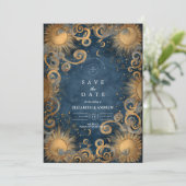 Midnight Sun Celestial Wedding Save The Date (Staand voorkant)