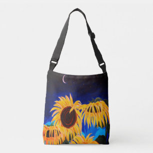 Midnight Sunflower Crossbody Bag Tas