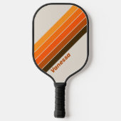 Midnight Sunrise Gestreept met Naam Pickleball Paddle (Achterkant)