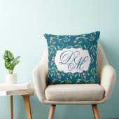 Midnight Teal Wedding Keepsake Throw Pillow Kussen (Stoel)