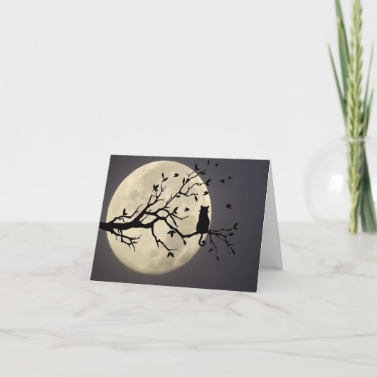 Midnight under the Moon Note Card Bedankkaart (Voorkant)