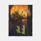 Midnight Unicorn Fleece Deken (Voorkant)