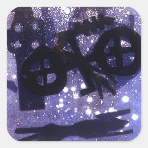 Midnight Vierkante Sticker