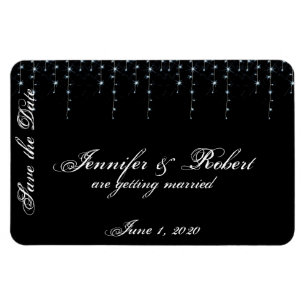Midnight Vineyard Bruiloft Save the Date Magneet