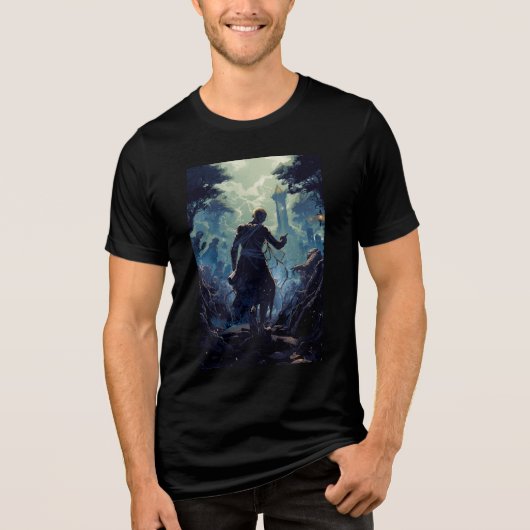 Midnight Wanderer's Path Tri-Blend Shirt (Voorkant)