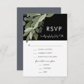 Midnight Wedding Springs, RSVP Menu Kaart (Voorkant / Achterkant)