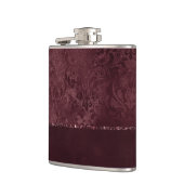 Midnight Wine Romance | Dark Satiny Grunge Damask Heupfles (Links)