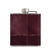 Midnight Wine Romance | Dark Satiny Grunge Damask Heupfles (Achterkant)